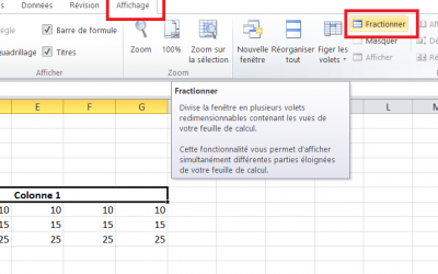 Pantalla dividida, solapas de congelación y más