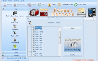 Convierta archivos de vídeo al formato de su elección (3GP, AVI, VOB, etc.)