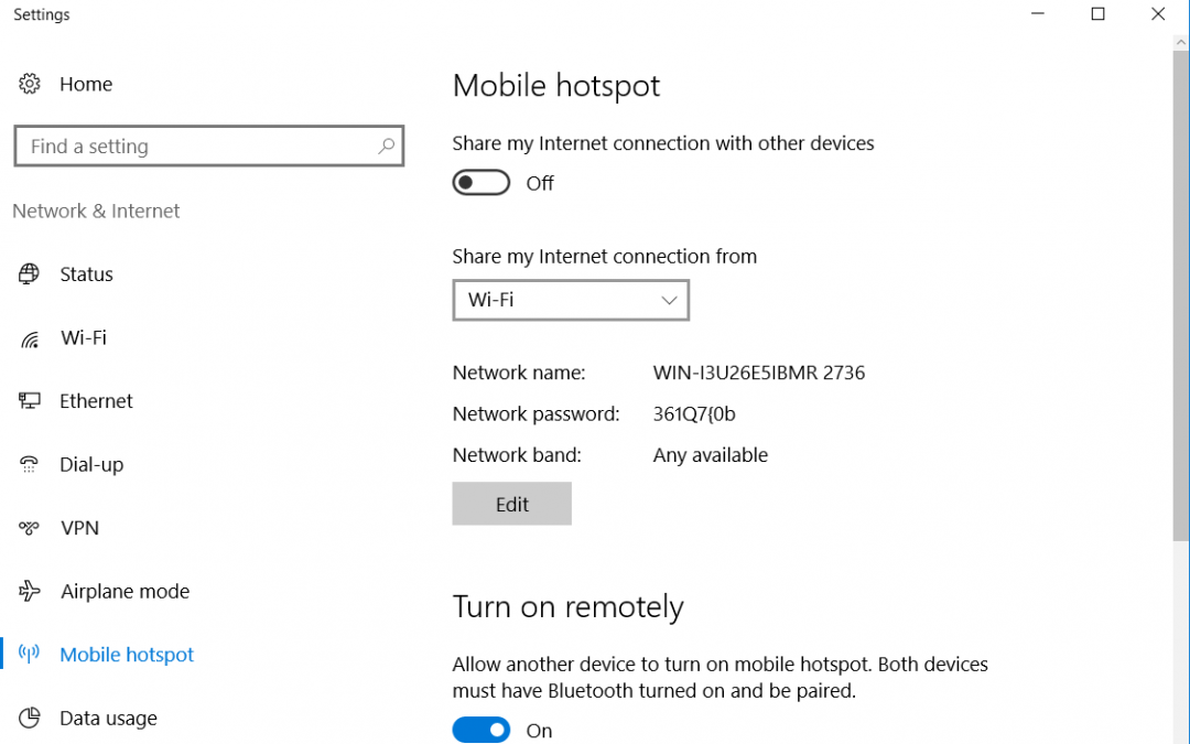 Cómo usar su PC con Windows 10 como punto de acceso móvil