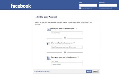 Olvidé mi contraseña de Facebook