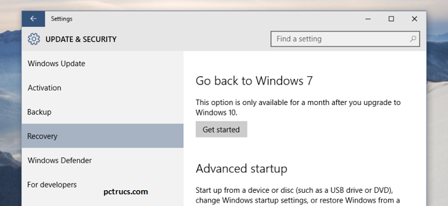 Cómo desinstalar Windows 10 y volver a Windows 7 u 8.1
