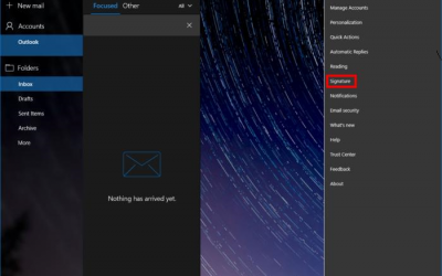 Cómo eliminar o modificar la firma de correo en Windows 10