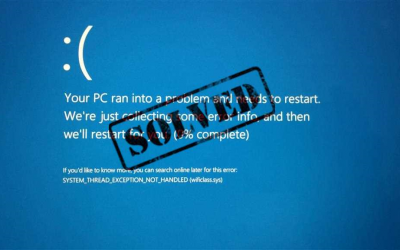 Solucionar el error[Excepción de hilos del sistema no gestionada] en Windows 10