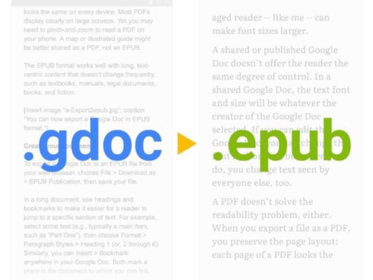 Cómo exportar tu Google Doc a EPUB y dar más control a los lectores