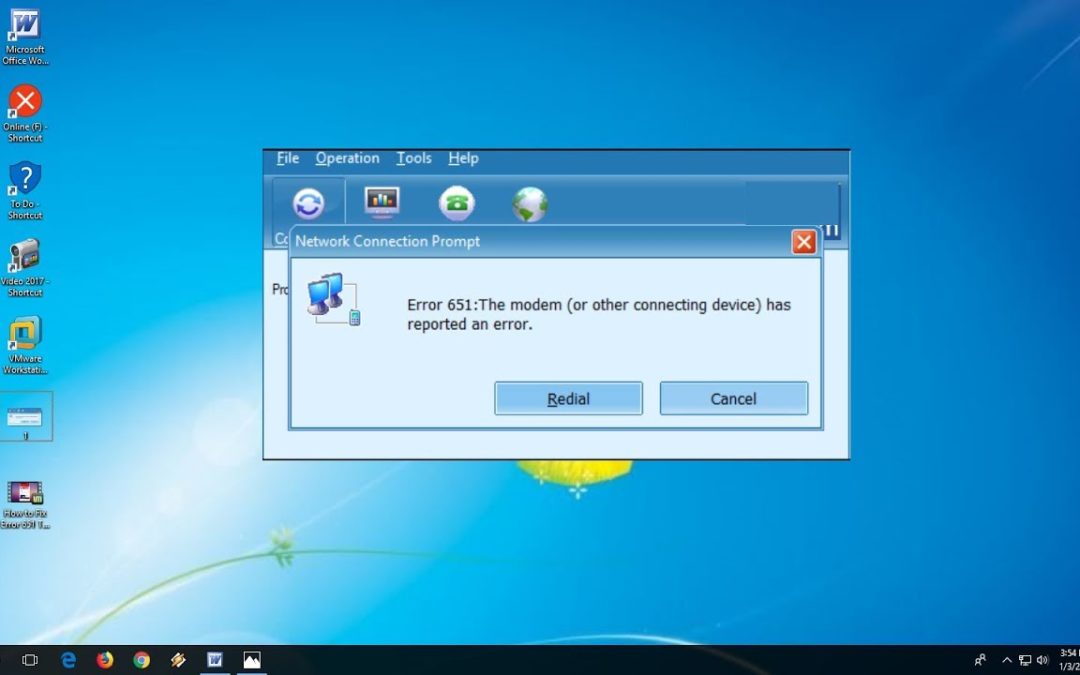 El error 651 típico en Windows 7: ¿Cómo corregirlo?