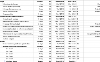 Cómo crear plazos en Microsoft Project 2007