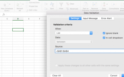 Cómo añadir una lista desplegable a una celda de Excel